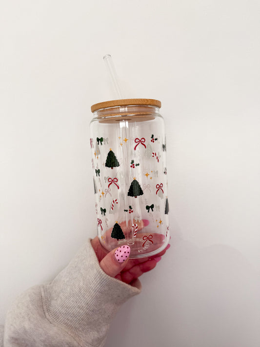 16 oz Glass | Christmas | Bambis
