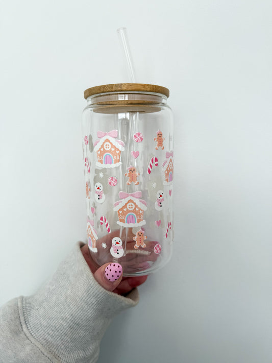 16 oz Glass | Christmas | Bambis