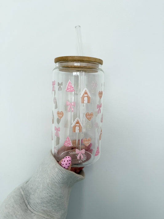 16 oz Glass | Christmas | Bambis