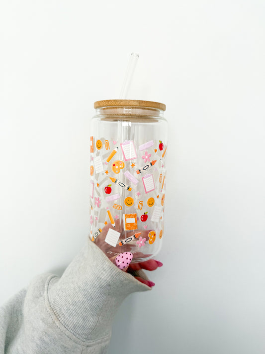 Verre 16 oz | Écolier sourire