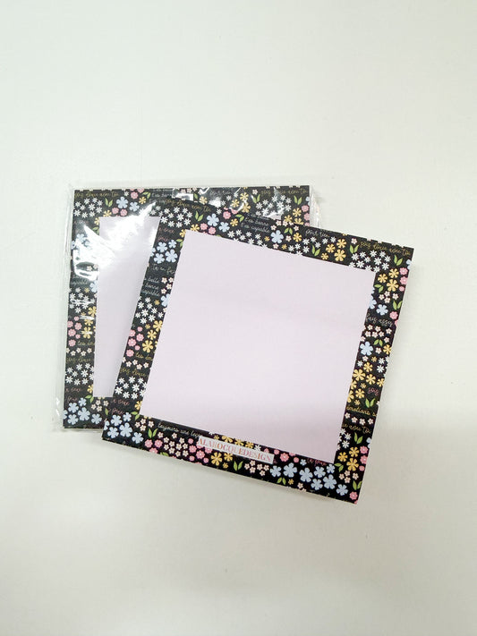 Bloc-notes autocollantes | Affirmations positives | Floral