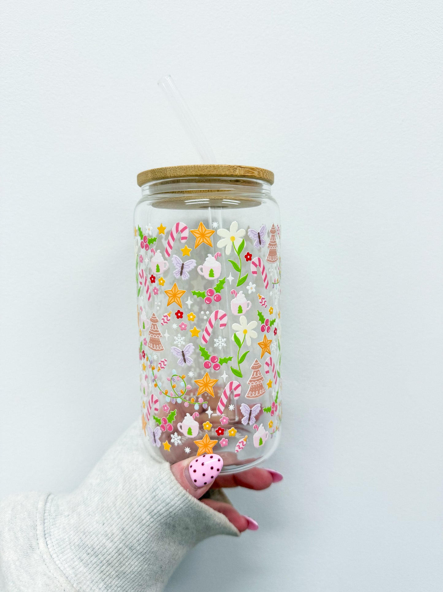 16 oz Glass | Christmas | Festive