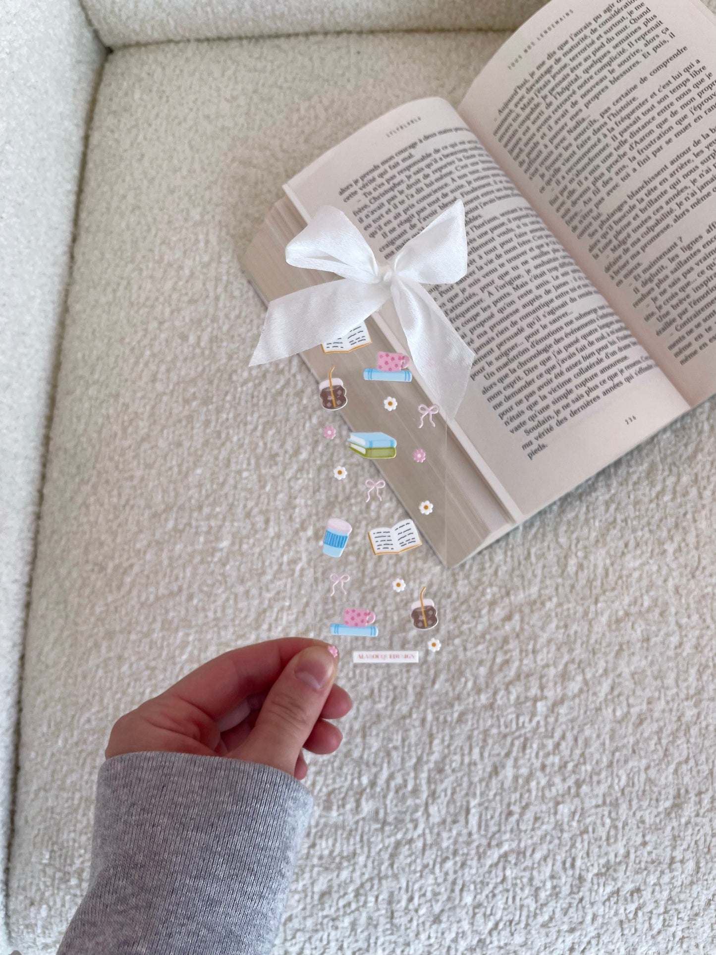 Acrylic bookmark with loop | Smiling schoolboy