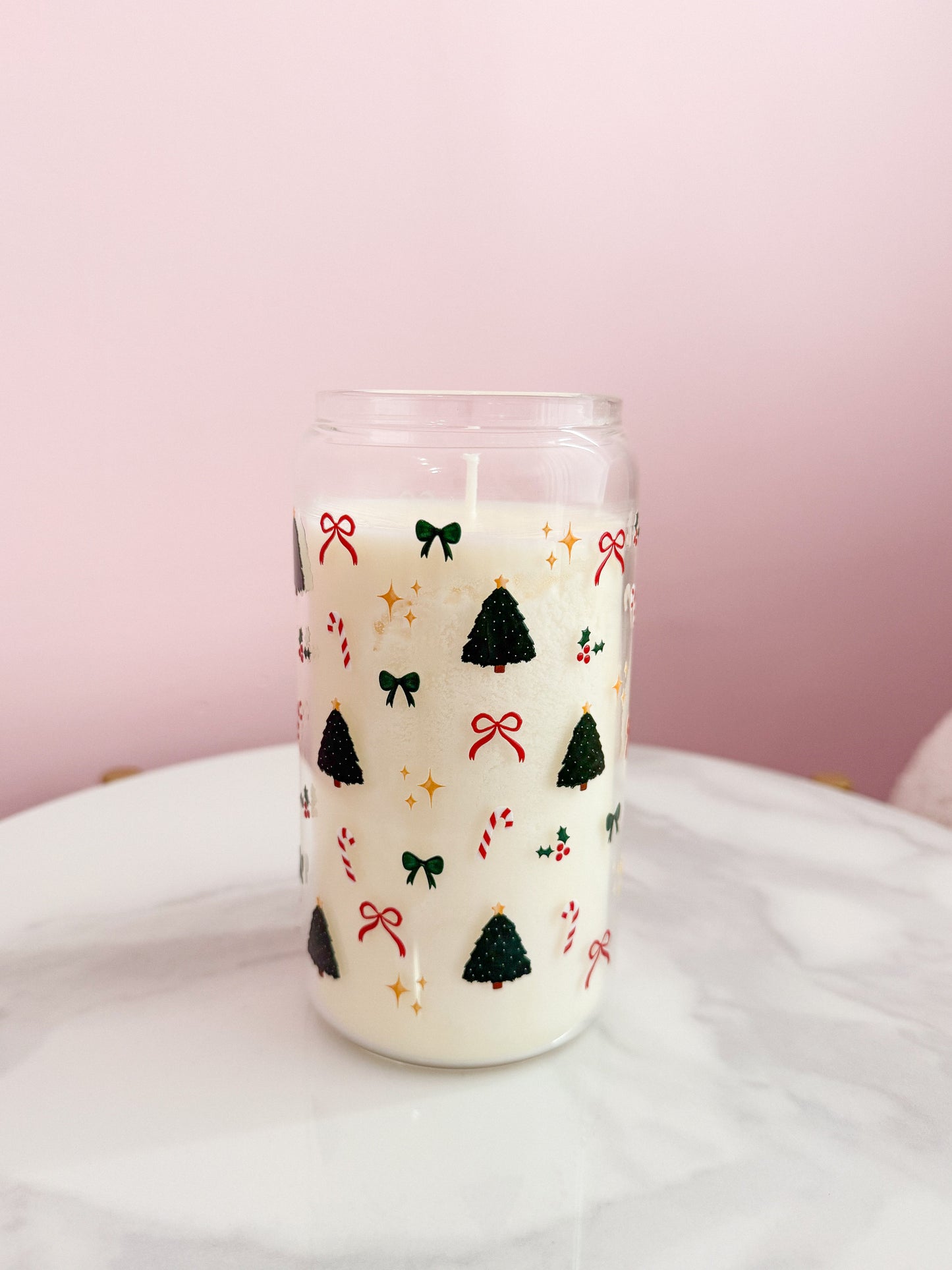 Chandelle | Verre 16 oz | Forêt enchanté (Odeur forêt givré)