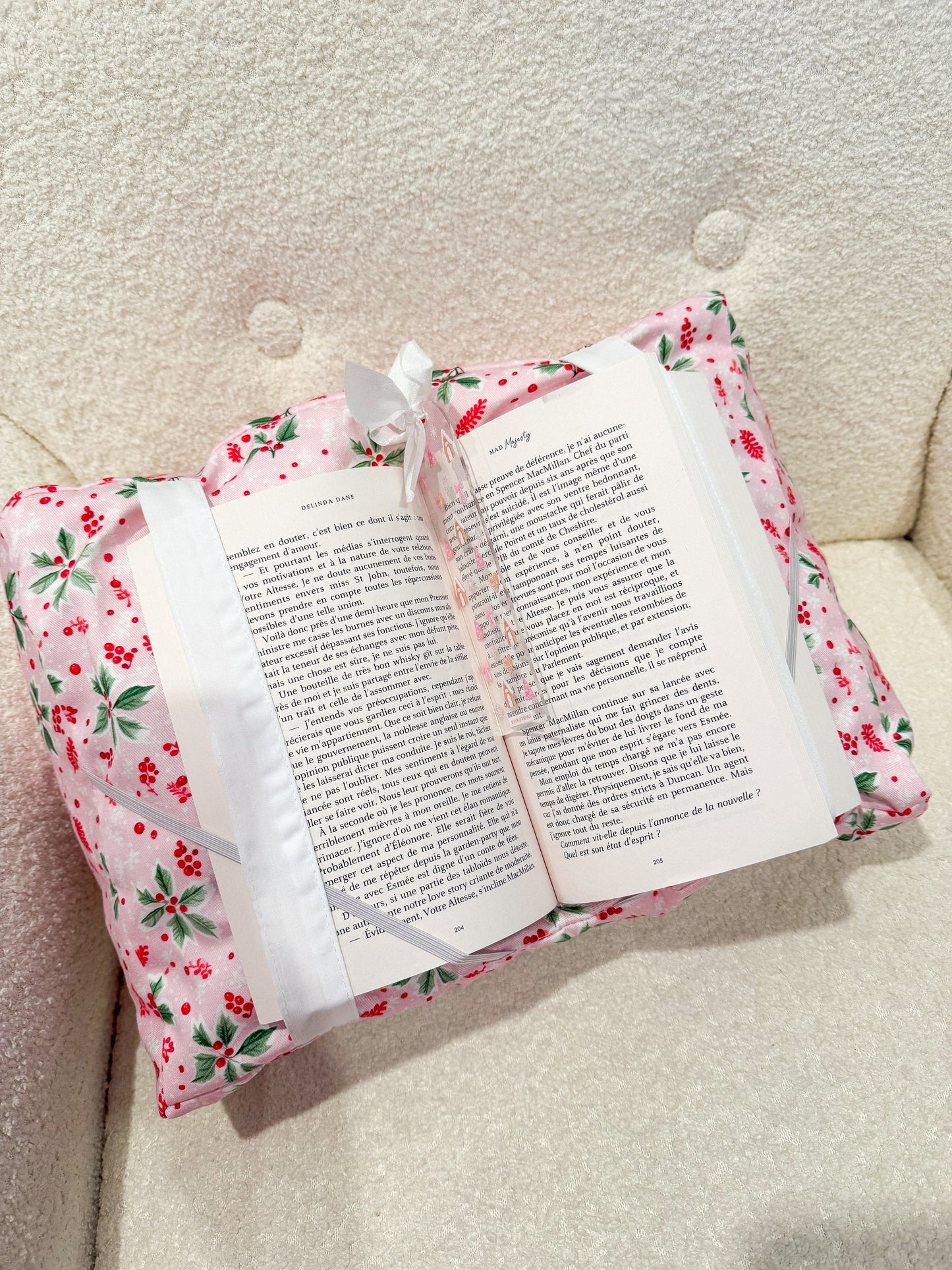 Coussin de lecture | Noel | Feuilles de gui