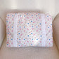 Reading pillow | Pale pink and blue flowers