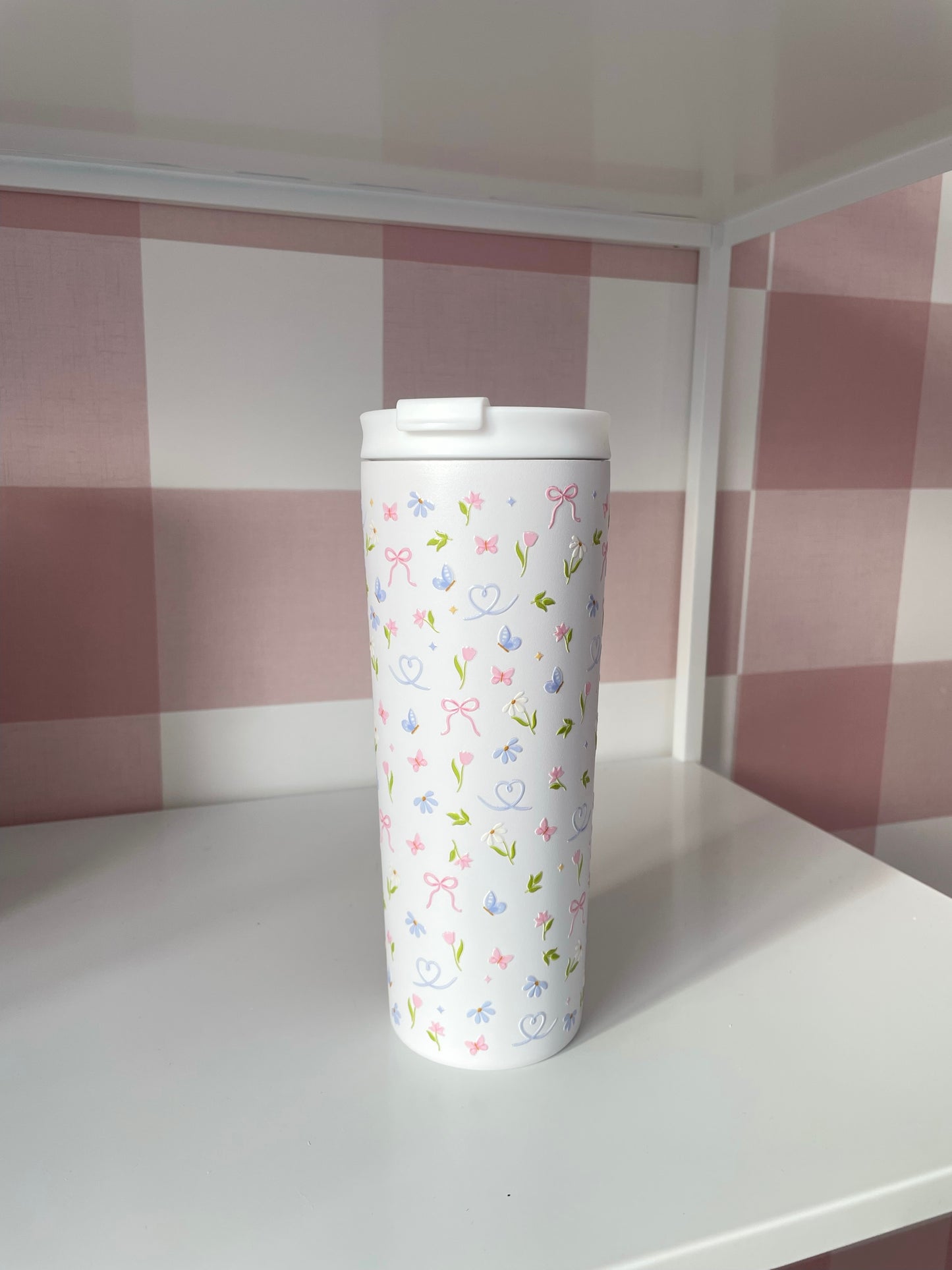 24 oz Insulated Bottle | Beige | Bears and Curls