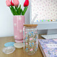 Verre 16 oz | Printemps | Bouquets de fleurs bleues et roses