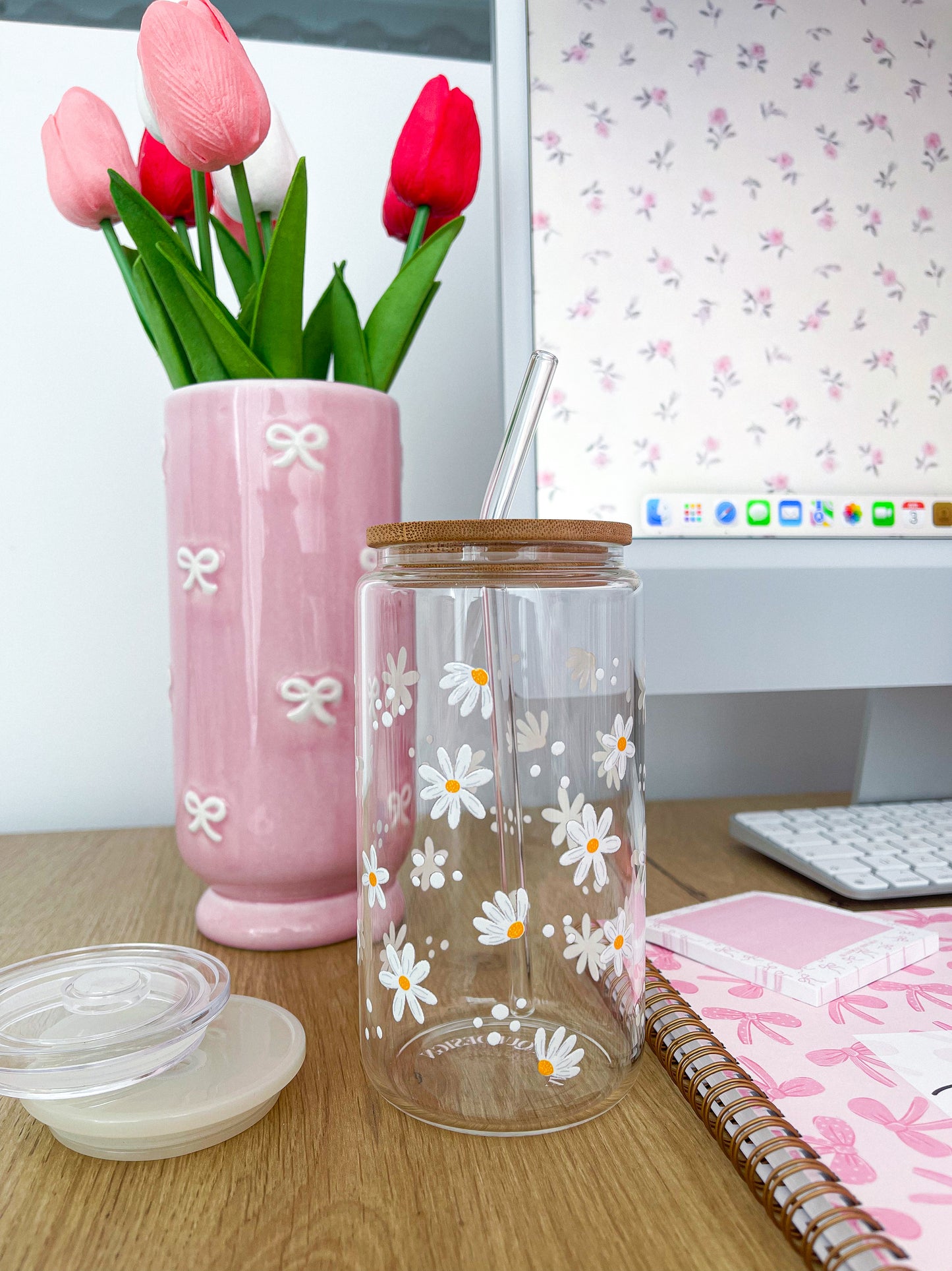Verre 16 oz | Marguerites et points