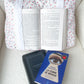 Coussin de lecture | Beige | Mini fleurs rouges et mauves