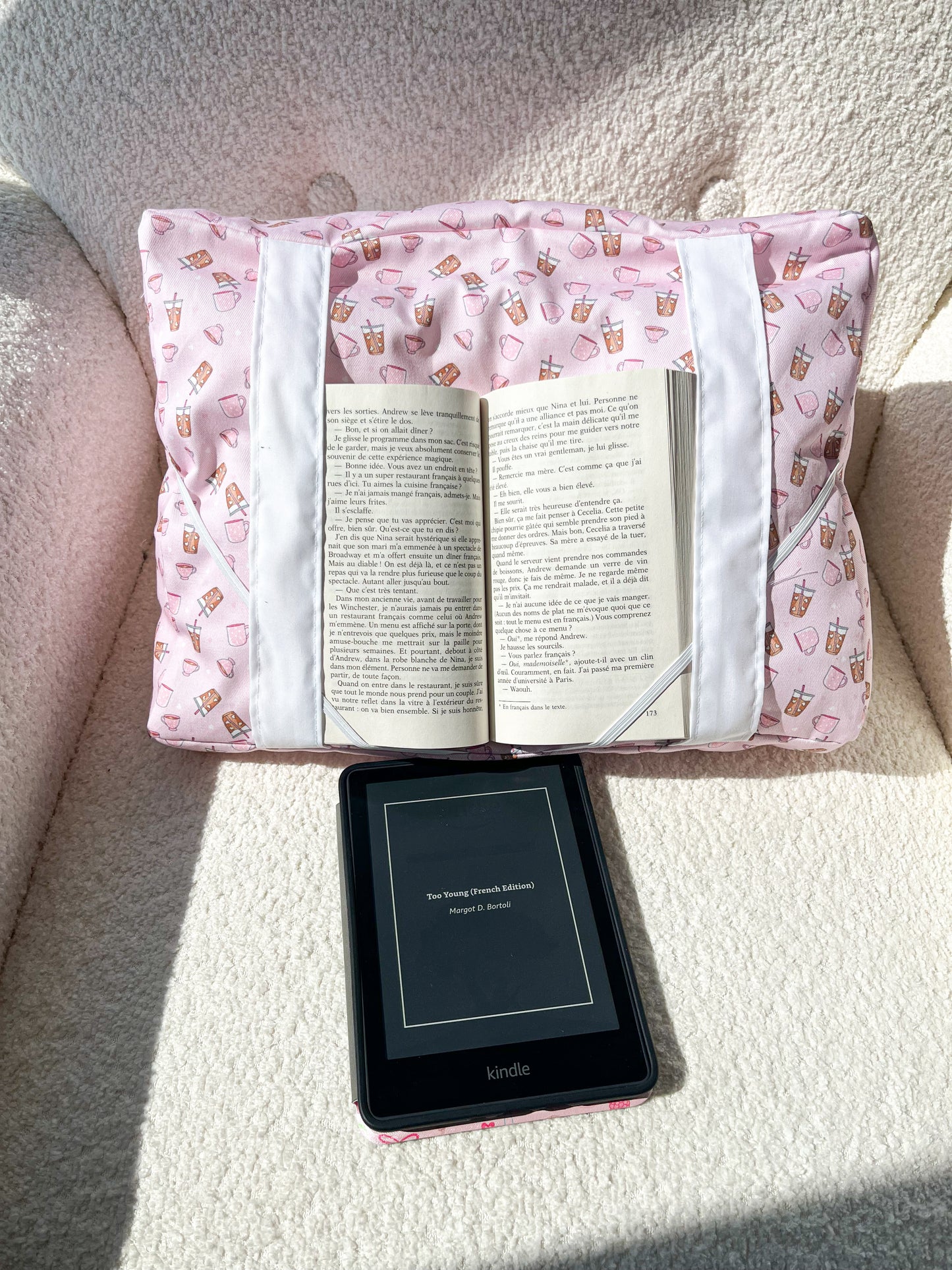 Coussin de lecture | Cafés et coquette
