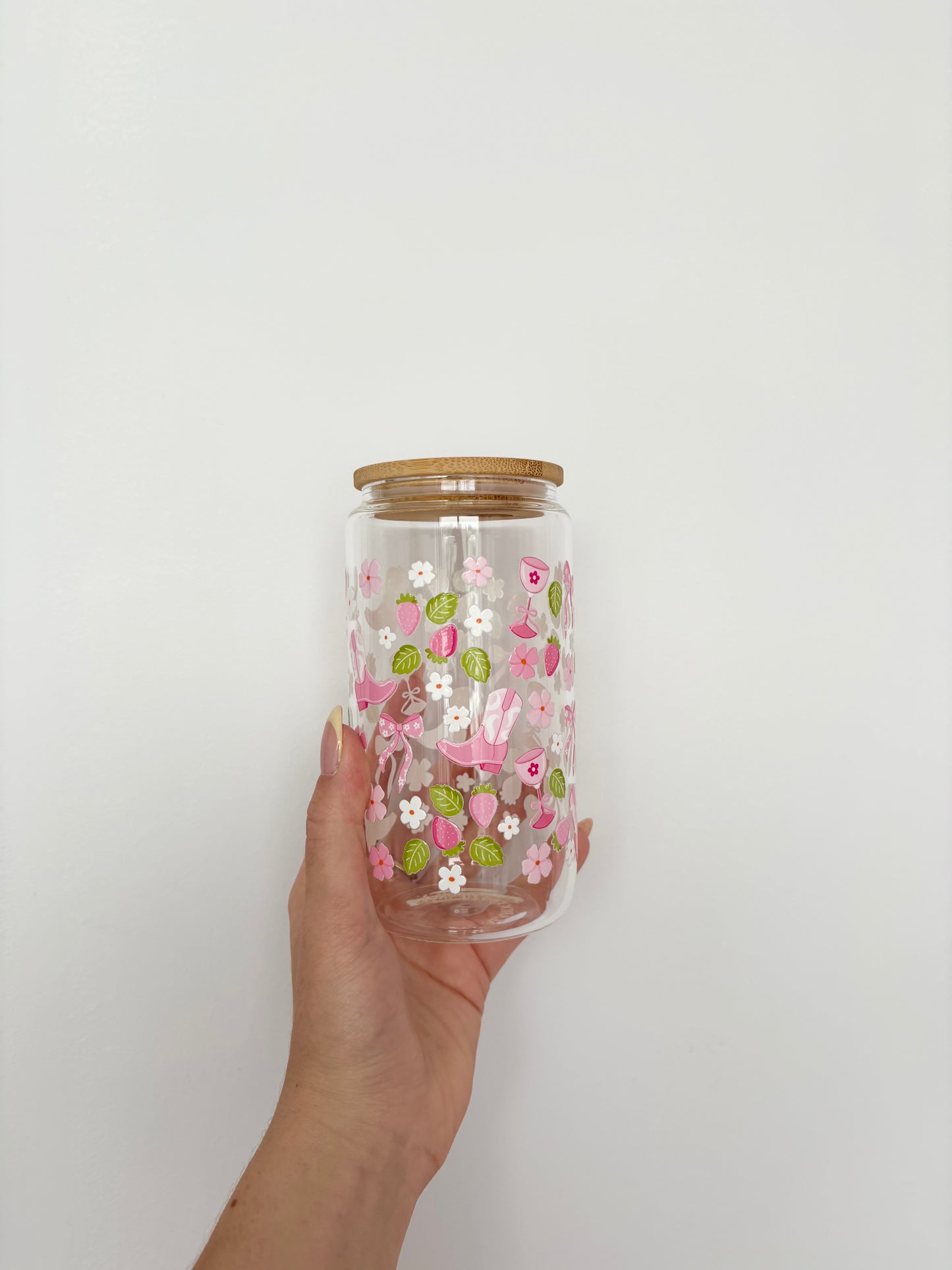 16 oz Glass | Summer | Girly Cowgirl