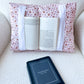 Coussin de lecture | Fleurs neutre et roses