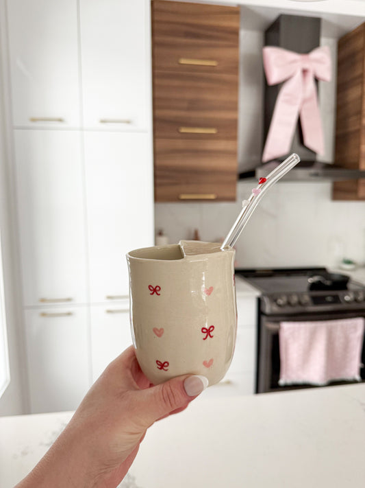 Ceramic Mug | Strawberries and Flowers