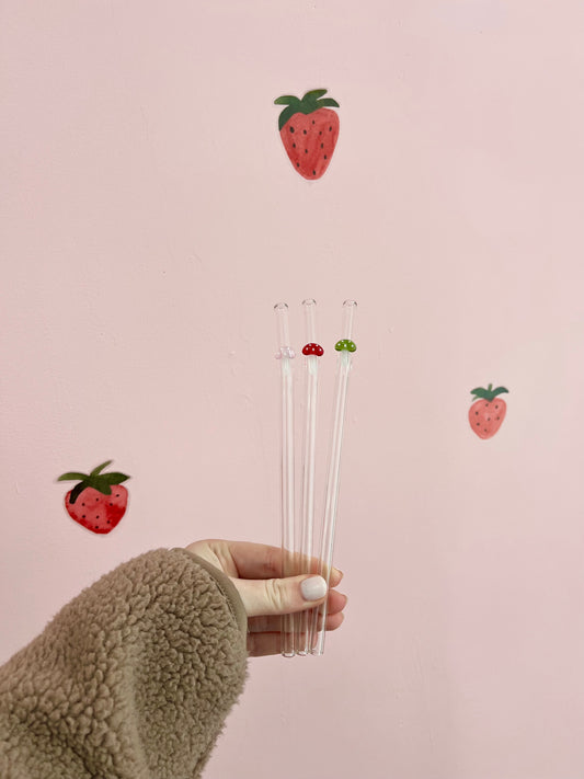 Glass Straw | Mushroom