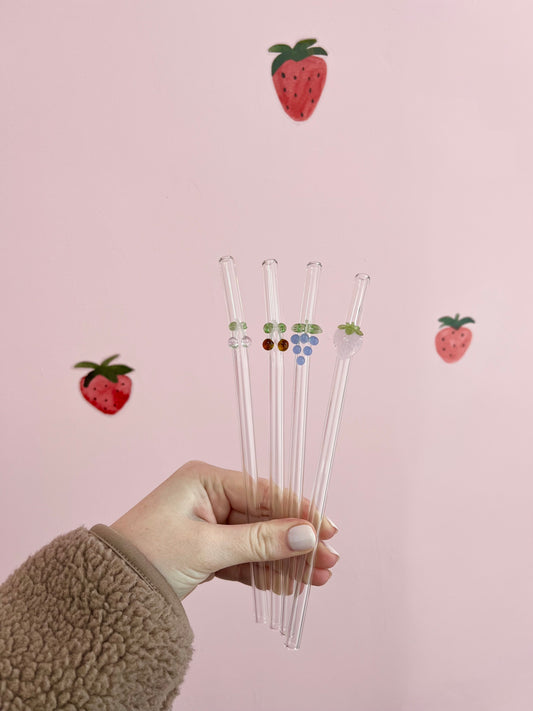 Glass straw | Fruits