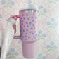Tumbler 40 oz | Mauve | Bouquets de fleurs mauves