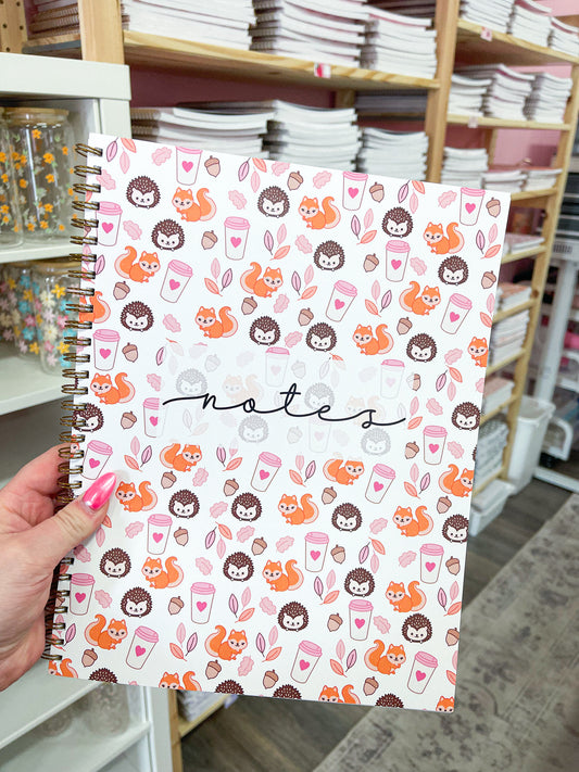 Cahier de notes | Automne | Hérissons et renards