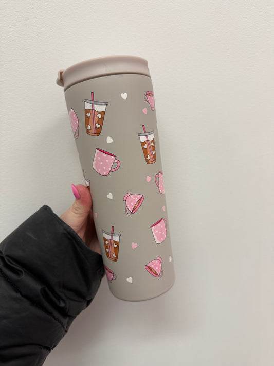 24 oz Insulated Bottle | Beige | Bears and Curls