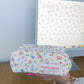 Mini trousse | Fleurs roses et bleues avec feuilles