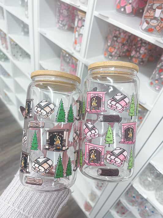 Verre 16 oz | Hiver | Chalet