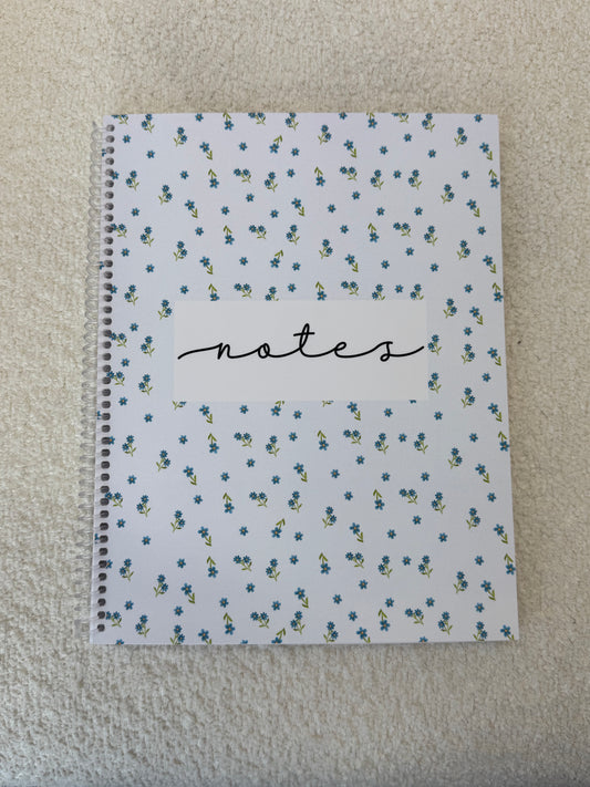Notebook | Fuchsia and white flowers