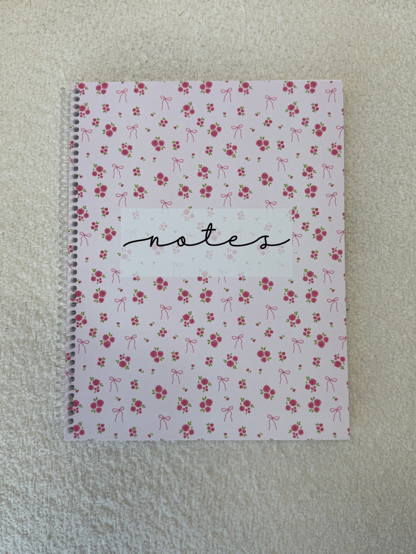 Notebook | Fuchsia and white flowers