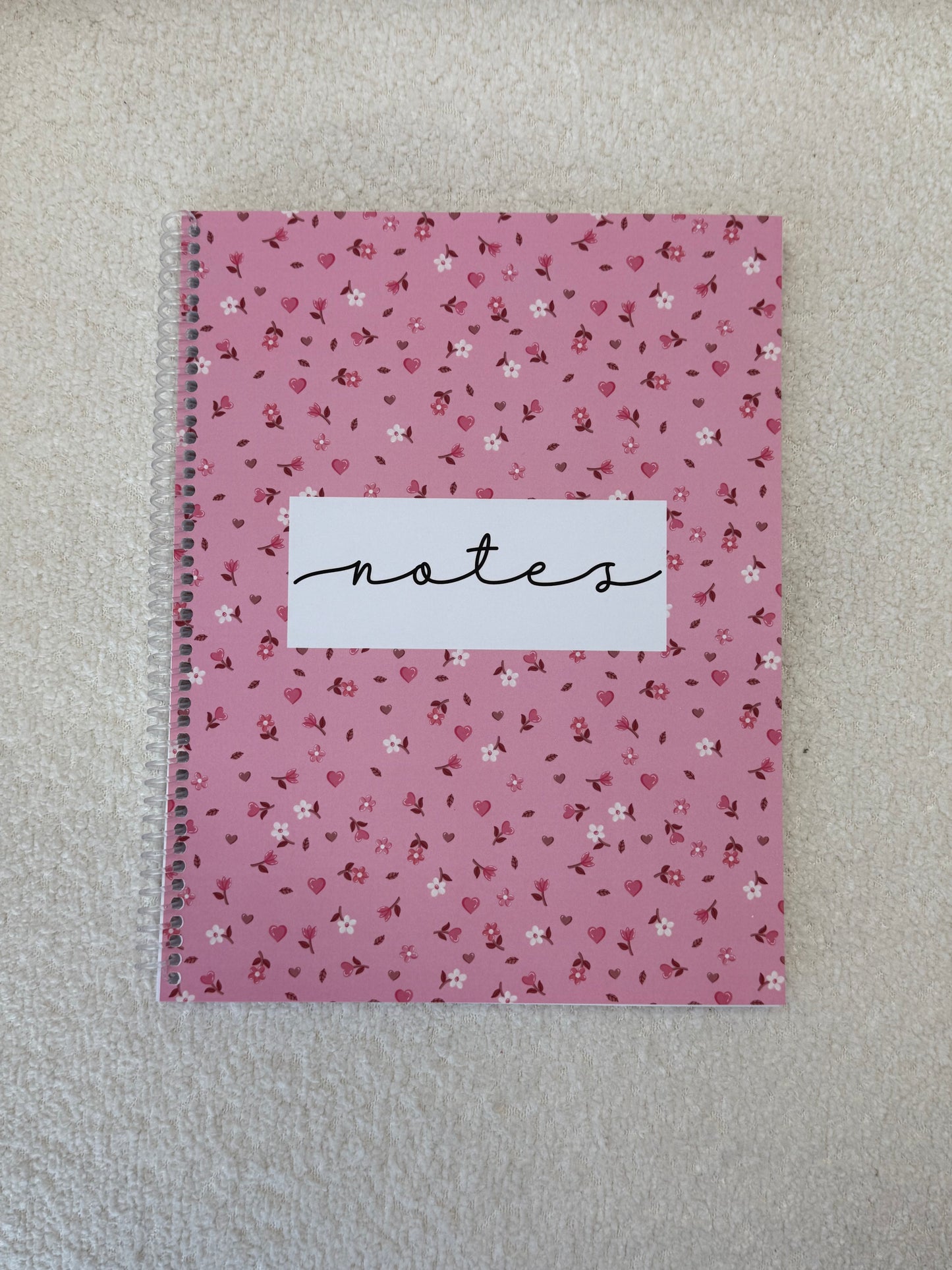 Notebook | Fuchsia and white flowers