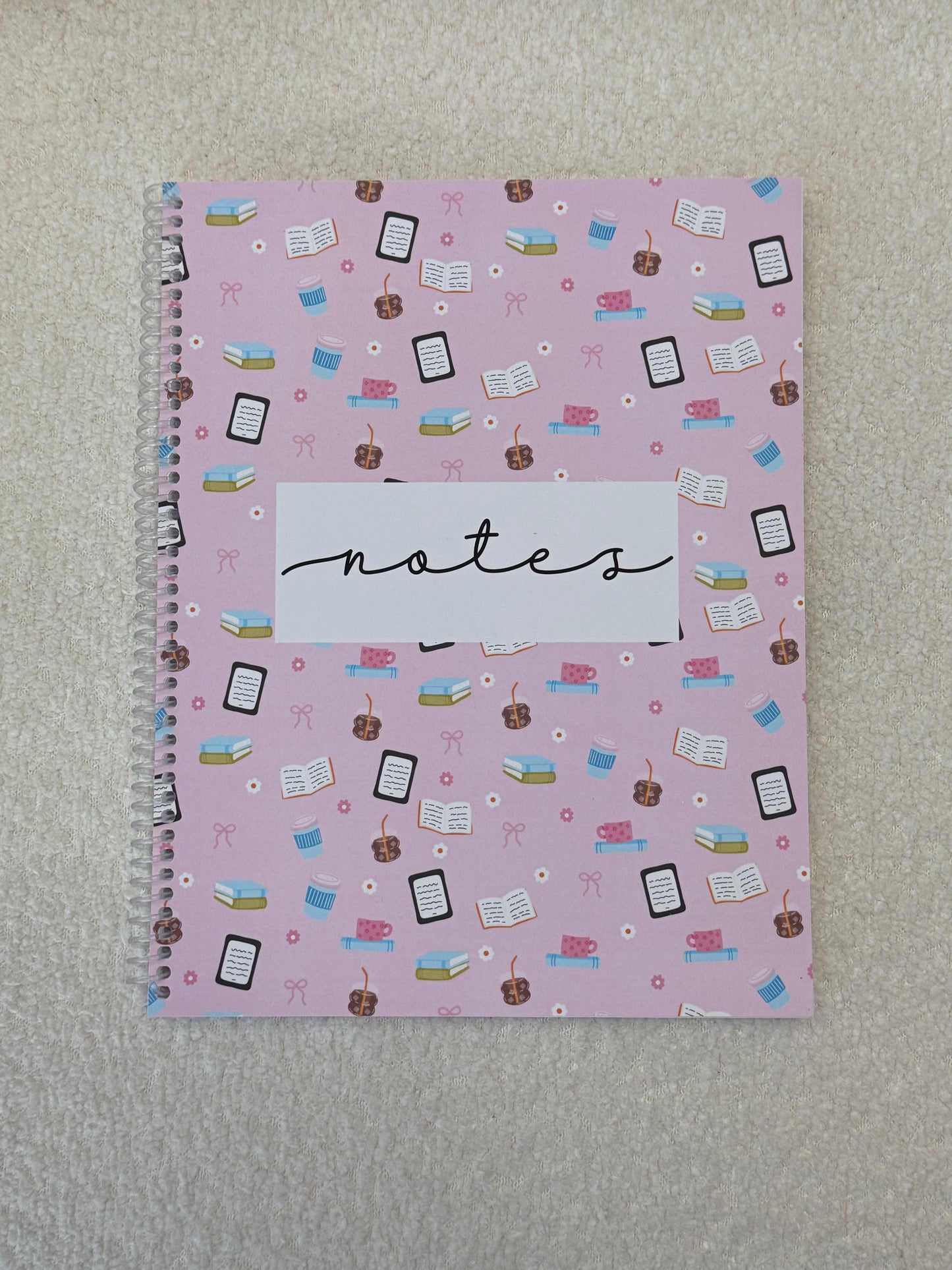 Notebook | Fuchsia and white flowers