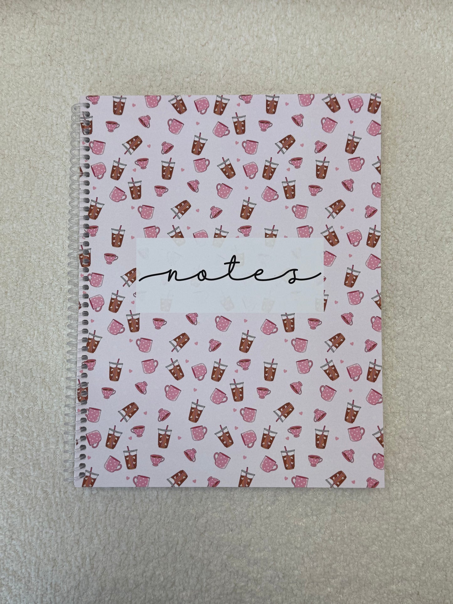 Notebook | Fuchsia and white flowers