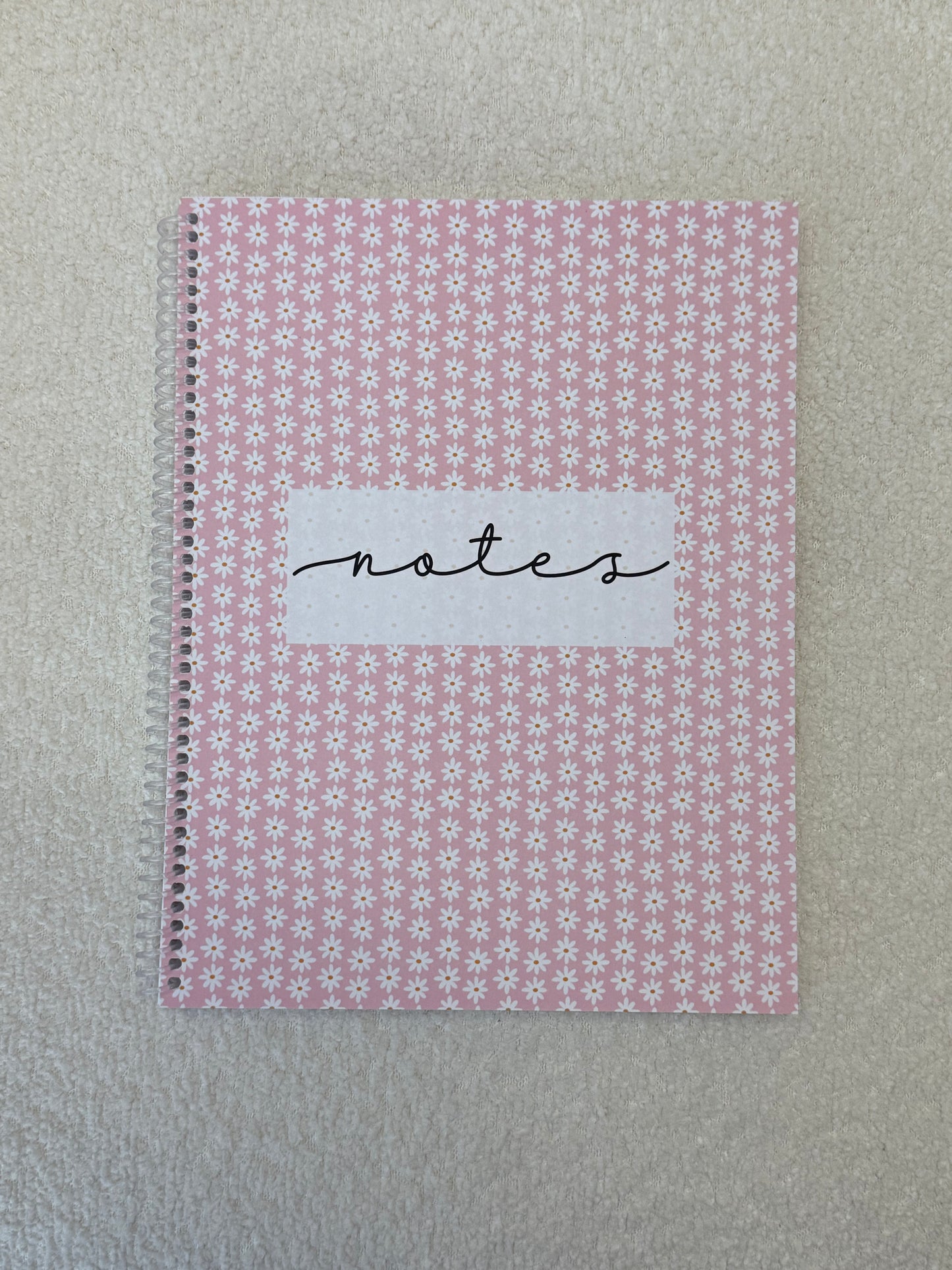 Notebook | Fuchsia and white flowers