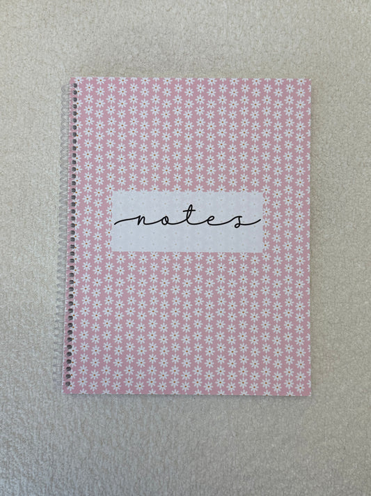 Notebook | Fuchsia and white flowers