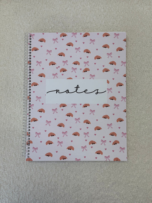 Notebook | Fuchsia and white flowers