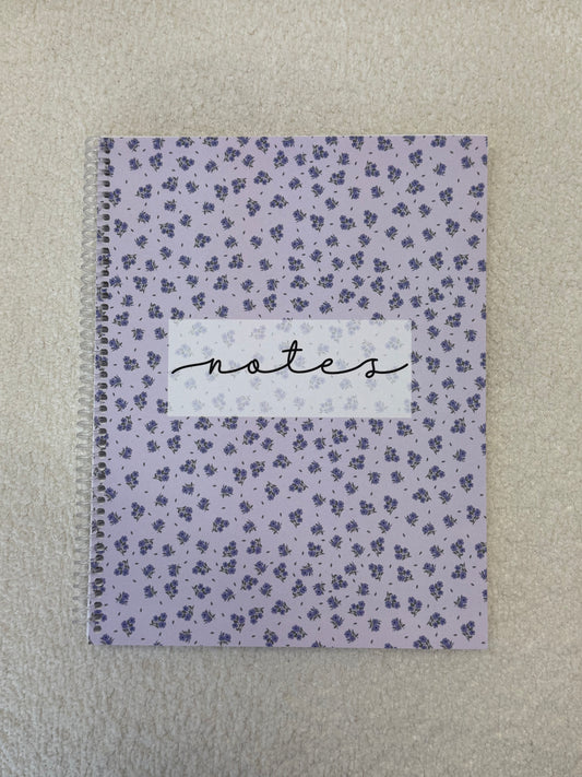 Notebook | Fuchsia and white flowers