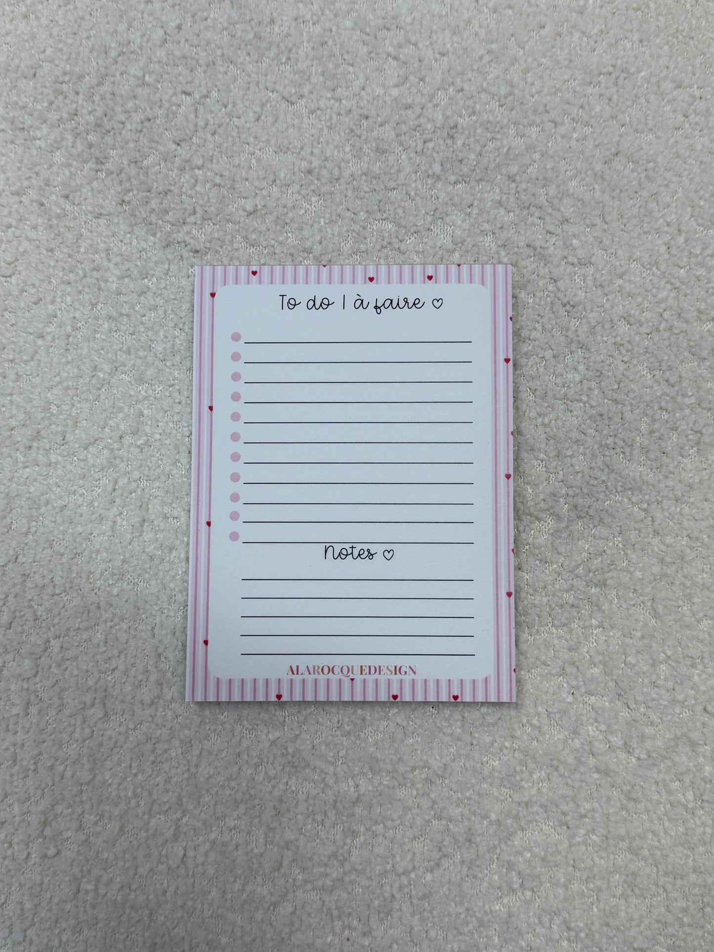 Liste de tâches | Lignes et coeurs