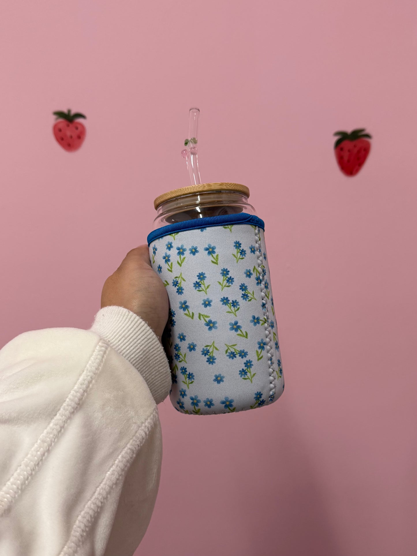 16 oz Glass Sleeve | With Handle