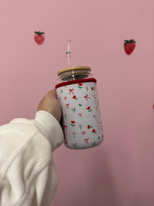 16 oz Glass Sleeve | With Handle