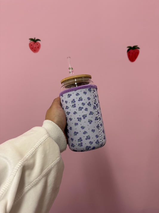 16 oz Glass Sleeve | With Handle