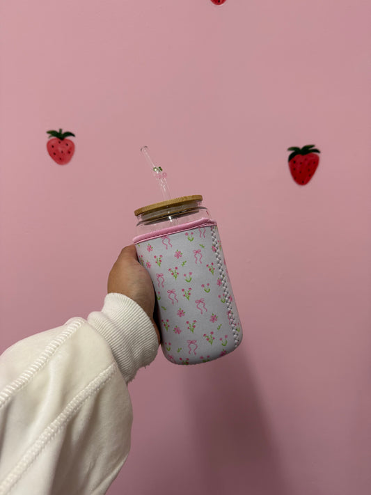 16 oz Glass Sleeve | With Handle