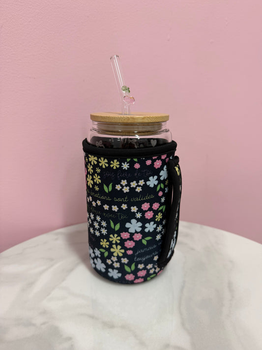 16 oz Glass Sleeve | With Handle