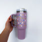 Tumbler 40 oz | Mauve | Champs de fleurs