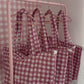 Sac | Quadrillé rouge framboise et blanc